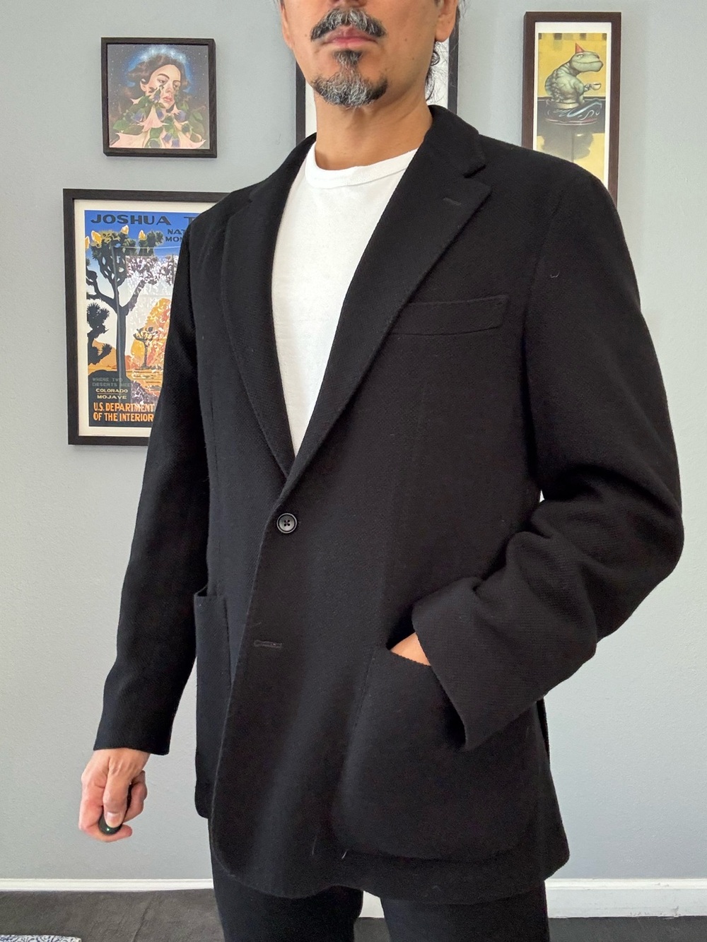 Todd Snyder Italian Wool Cashmere Sport Coat Black 42R